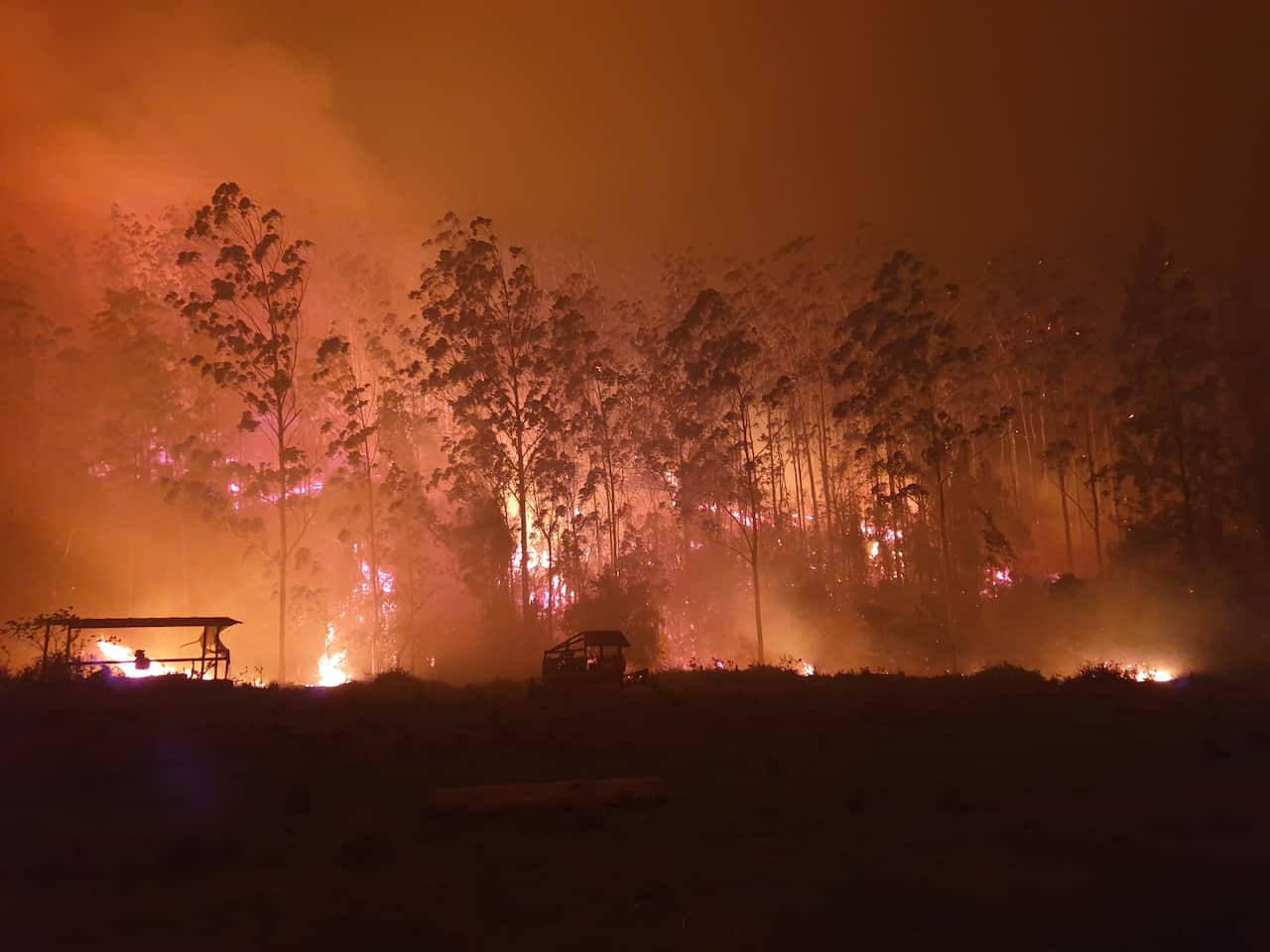 A fire at Gum Scrub in NSW
