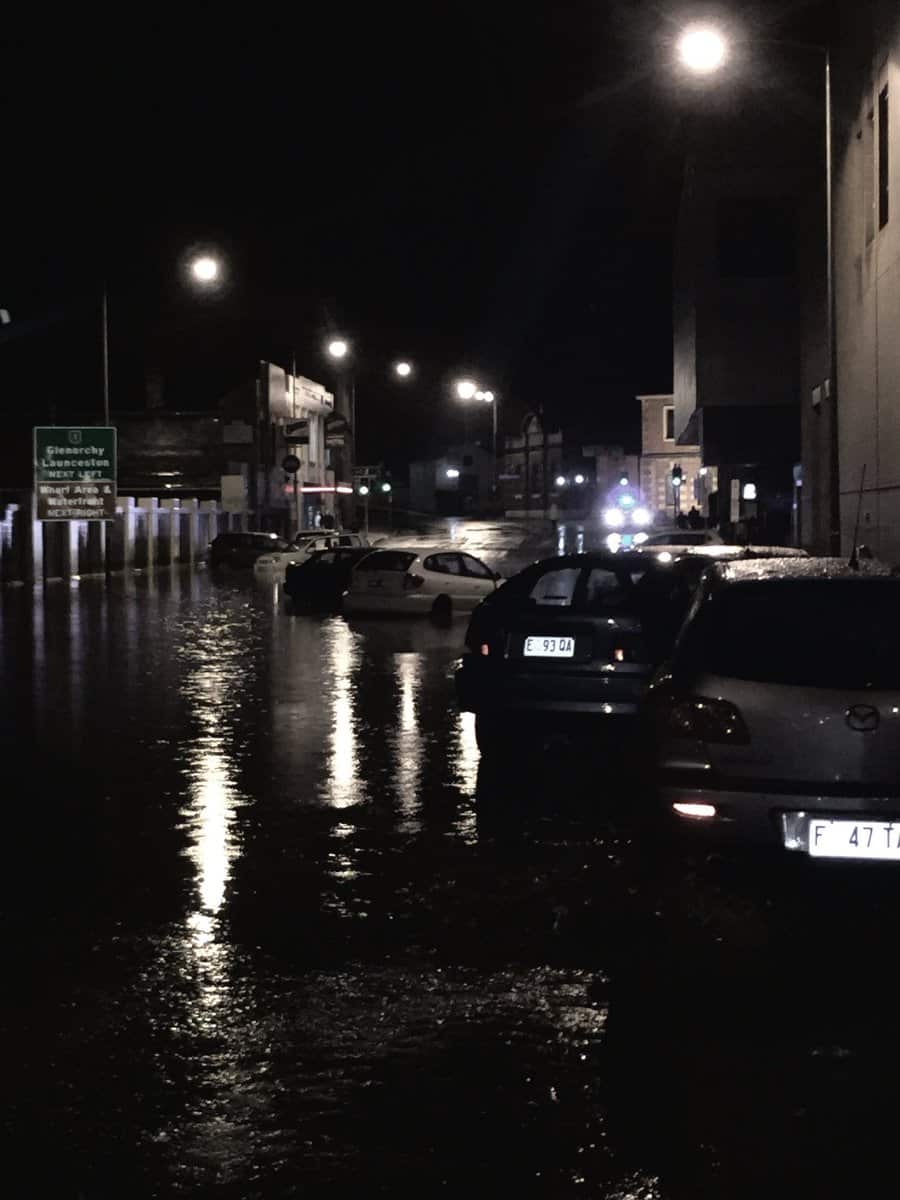 Floods in Hobart.