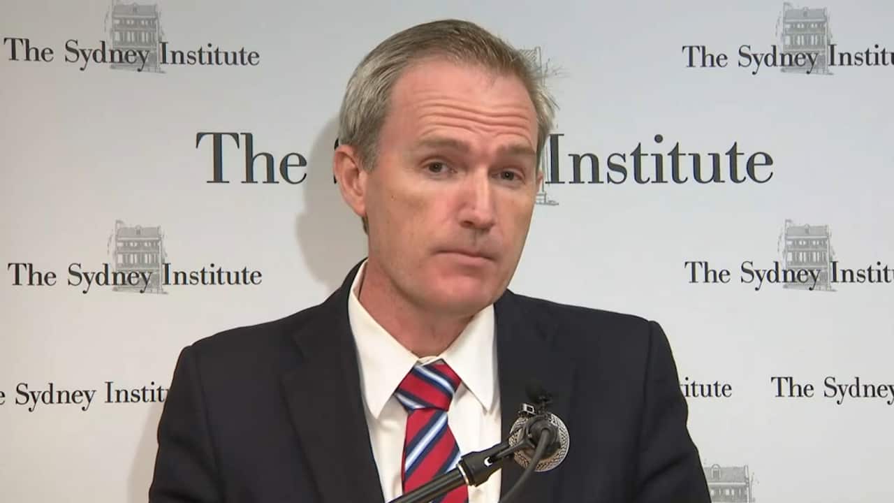 Immigration Minister David Coleman during a speech in Sydney on Tuesday. 