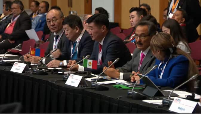 Delegates at the Asia Pacific Parliamentary Forum in Canberra.