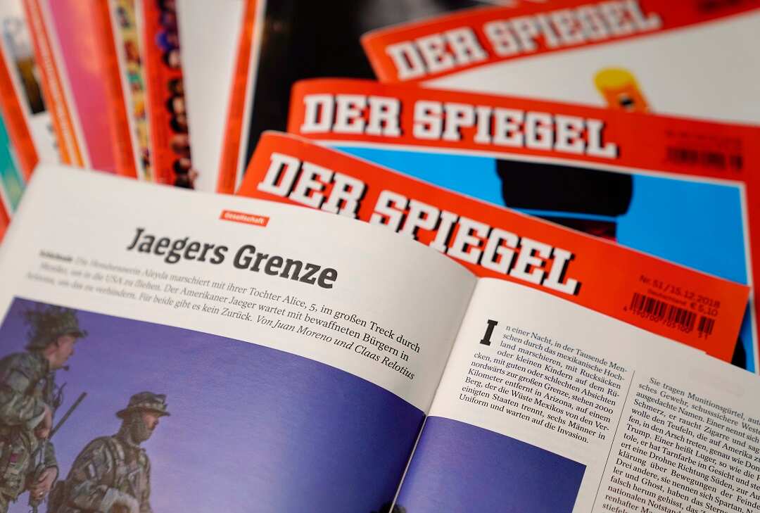 A copy of the Der Spiegel article that led to the discovery by Juan Moreno that his colleague Claas Relotius was making up material. 