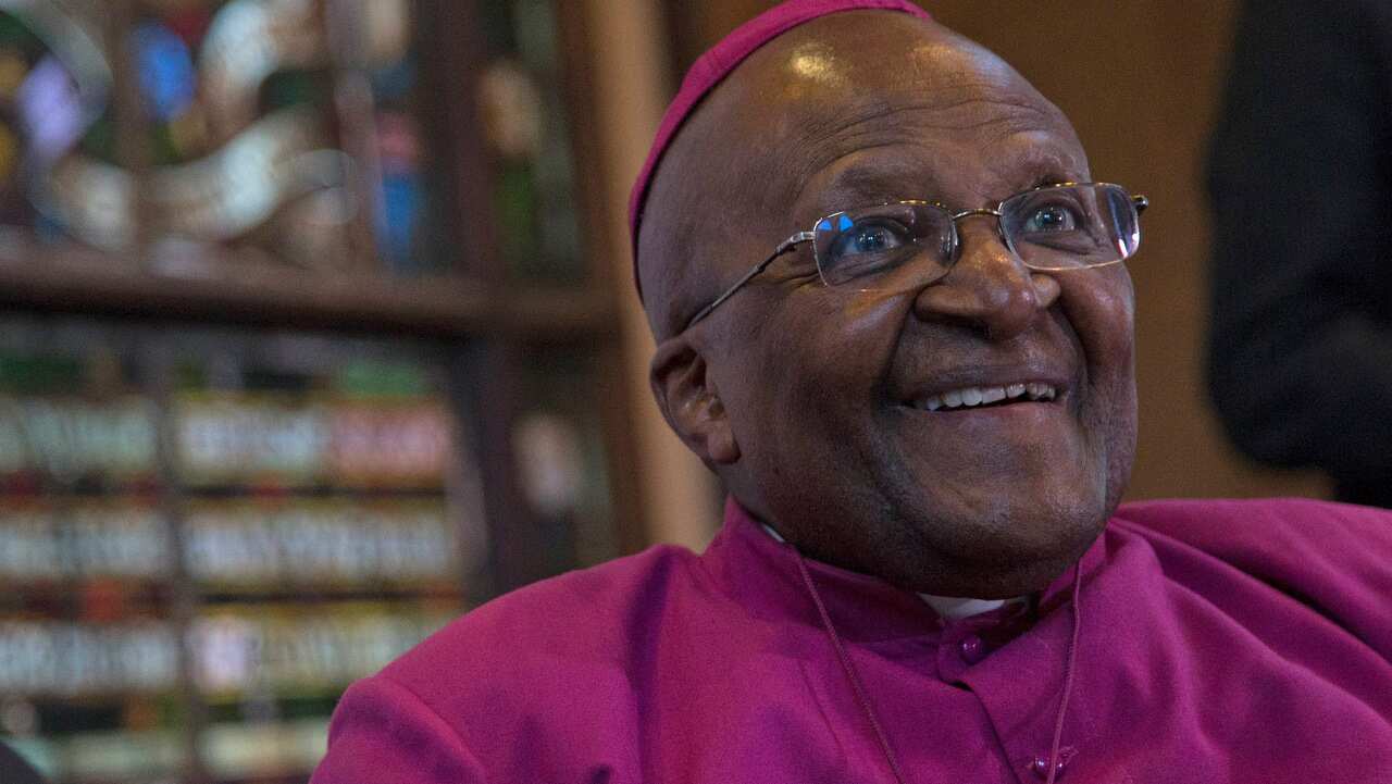 Archbishop Desmond Tutu at the St.Georges Cathedral in Cape Town, South Africa 23 April 2014. 