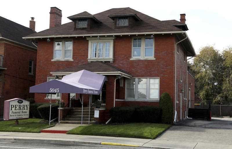 Using a search warrant, the Detroit Police removed 63 remains of fetuses from the funeral home near Wayne State University on Friday.