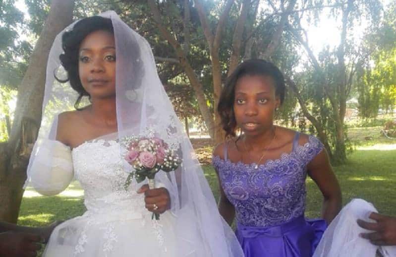 Zanele Ndlovu-Fox on her wedding day via Mwarianesu Emmanuel Fanadzo.