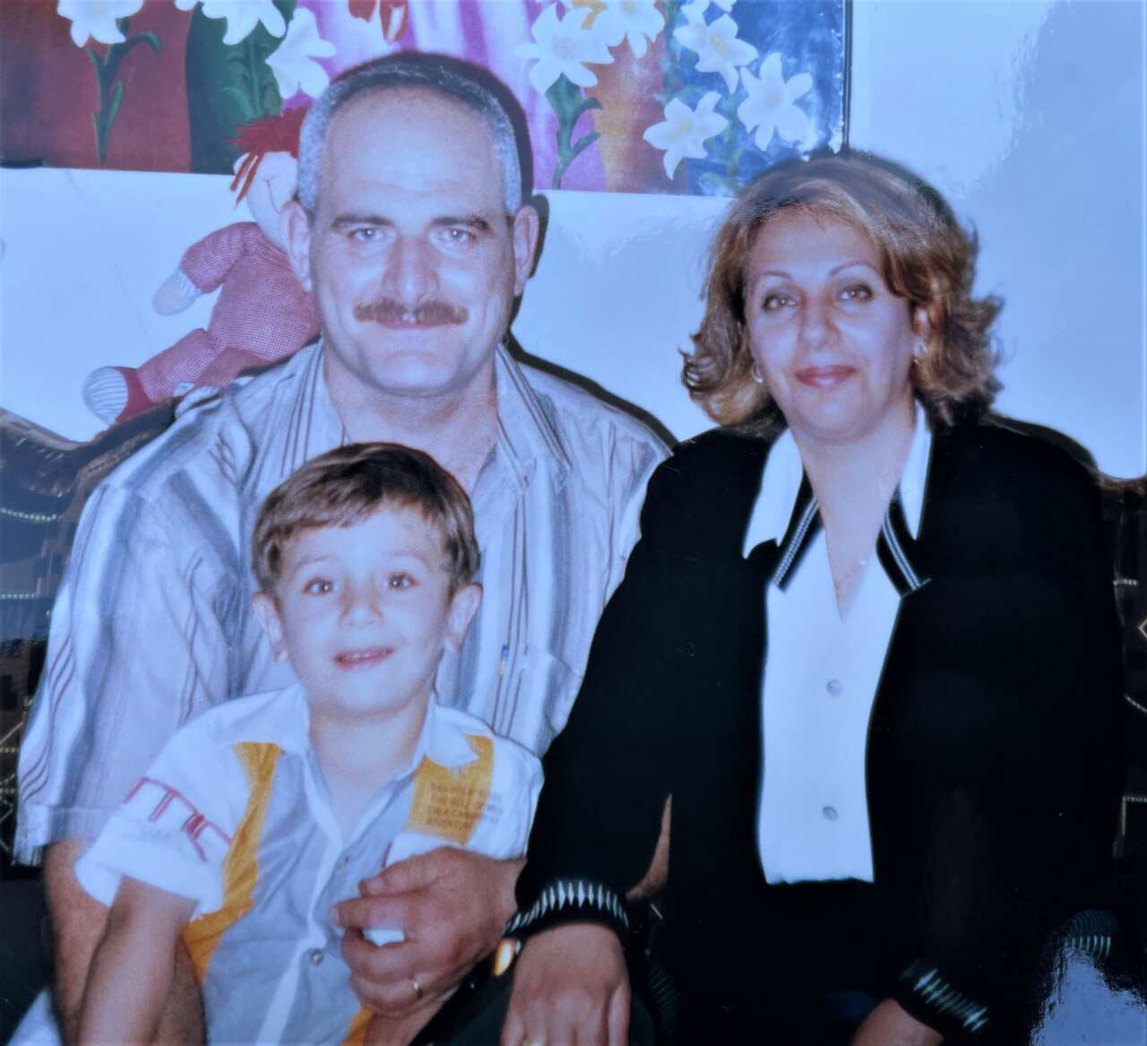 Dhafer with his wife Lamyaa and son Yousif in Baghdad.