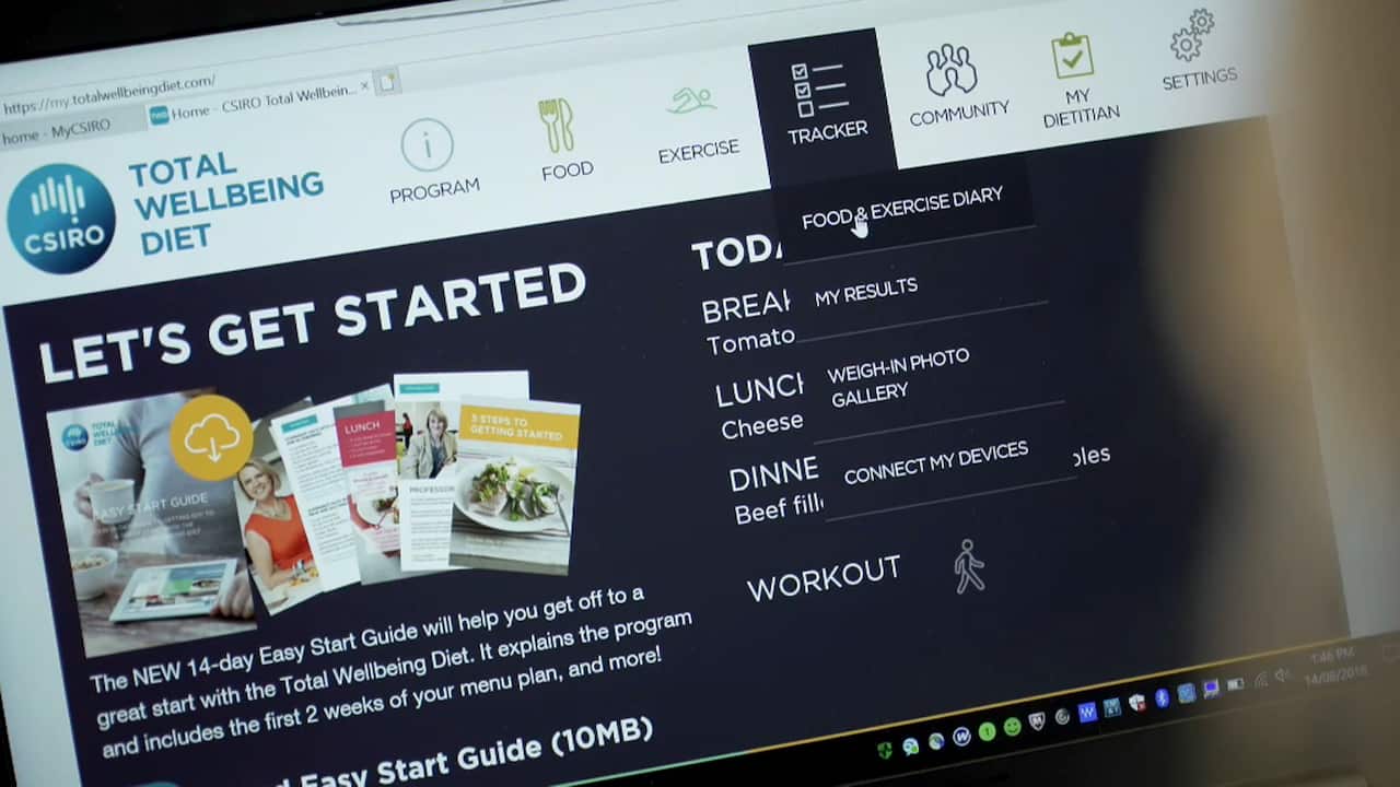 The CSIRO's 'Total Wellbeing Diet' online. 