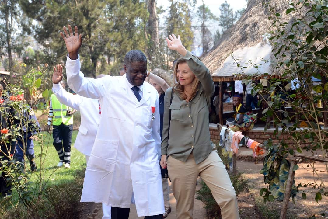 July 2013: Denis Mukwege visits the Panzi hospital in Bukavu.