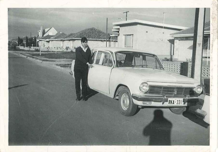 Dominic Ritorto with his first car, 1964 EH Holden.