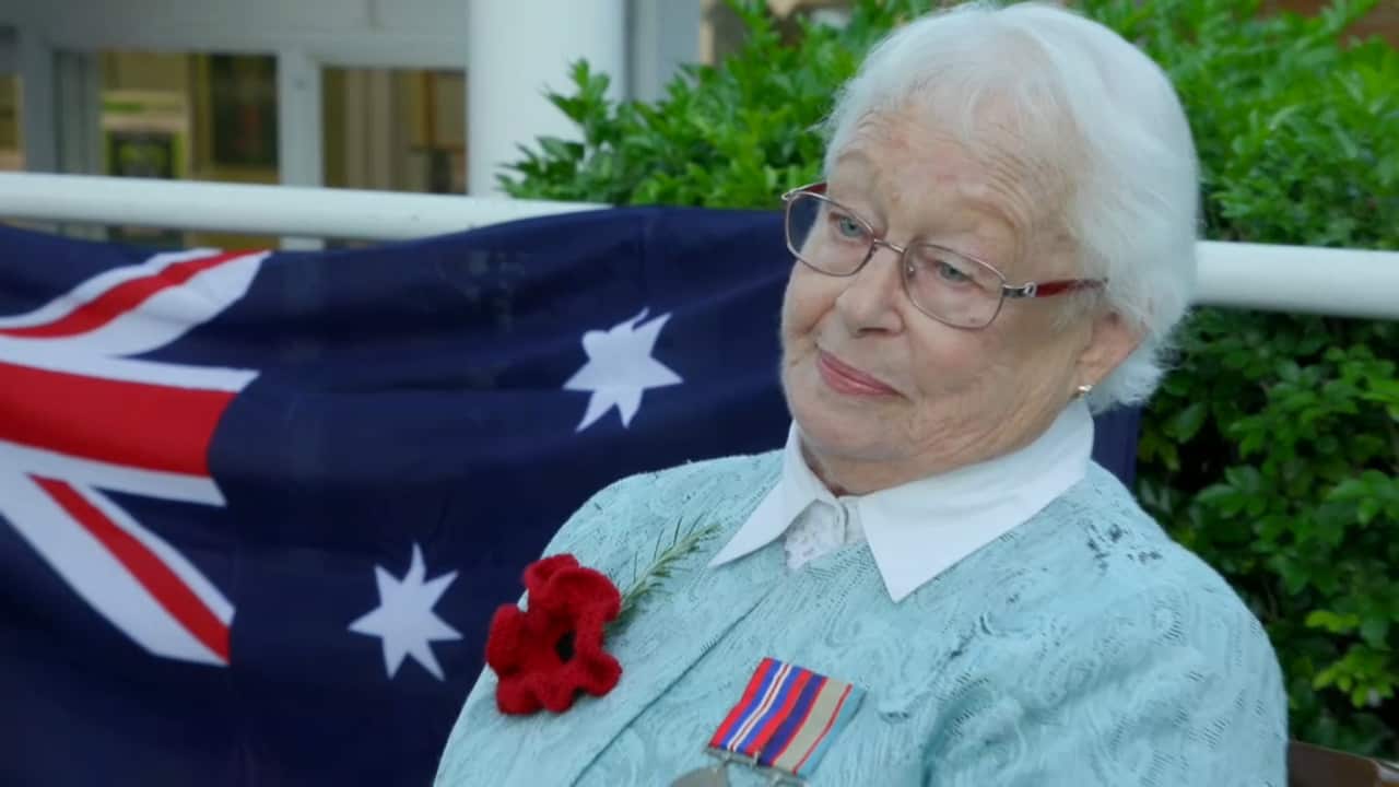 95-year-old Dorothy Curtis's father and brothers all served in the army. She said she decided to join because "she was an Aussie."