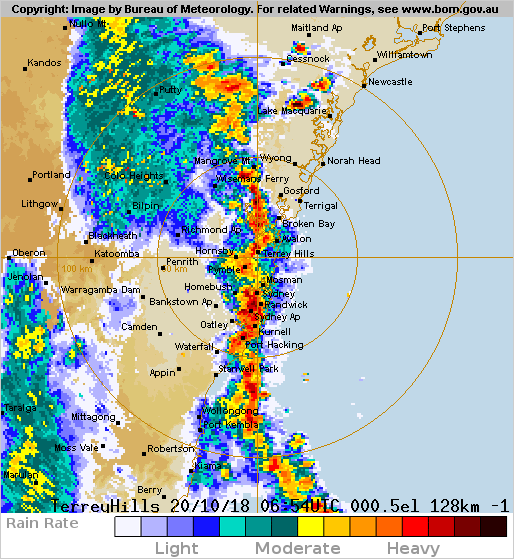 Sydney radar 
