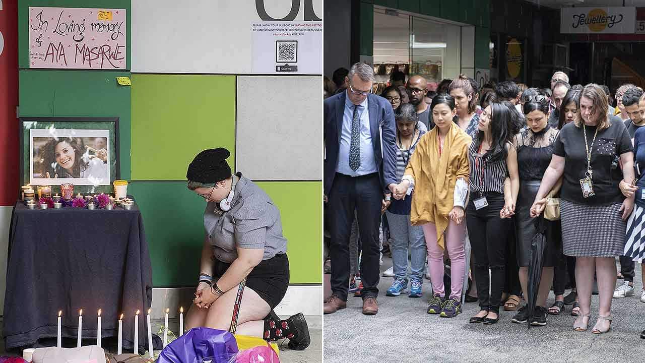 Students and teachers gathered at La Trobe University today to remember 21-year-old student Aiia Maasarwe. 