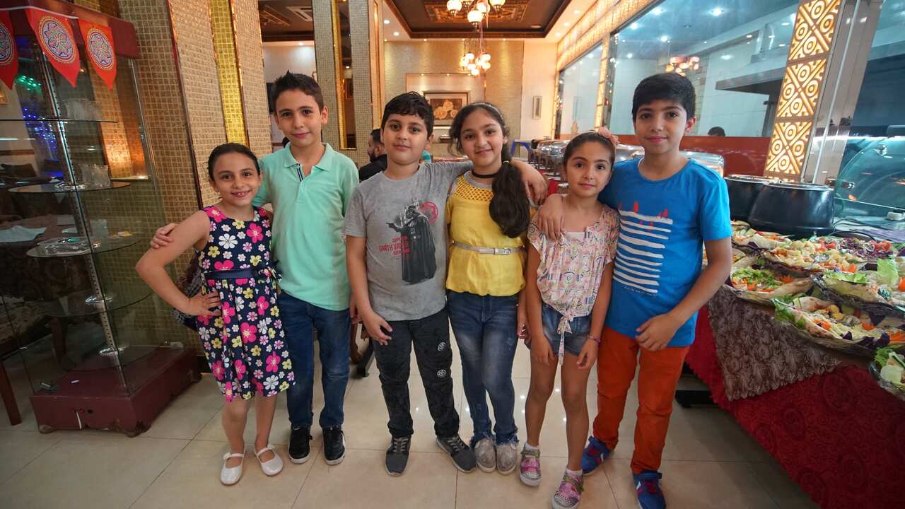 Syrian and Palestinian children in China's Yiwu city