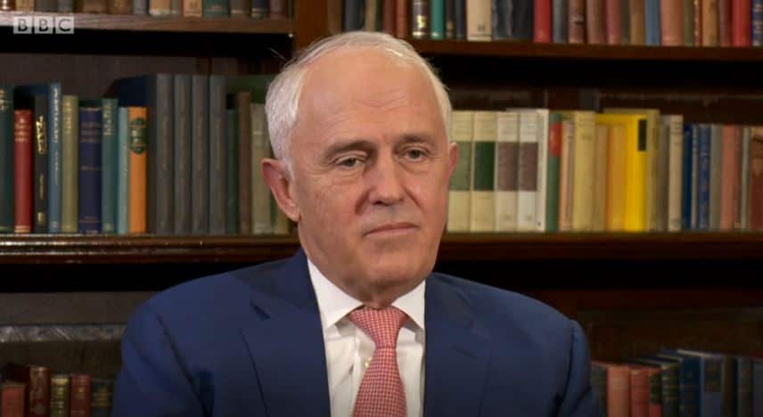 Malcolm Turnbull has appeared on the BBC's Politics Live. 