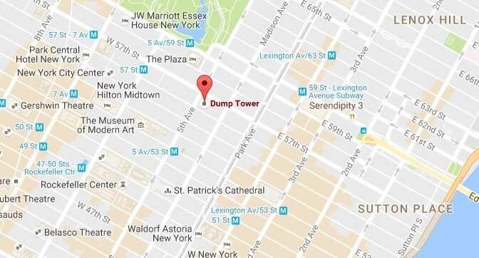 Screenshot of the Google Maps image of 'Dump Tower'