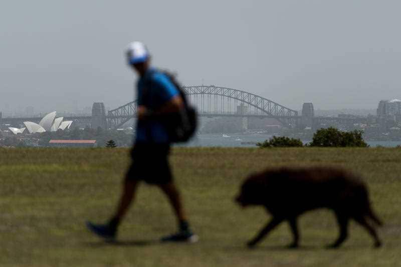 Hazy scenes over Sydney last week.