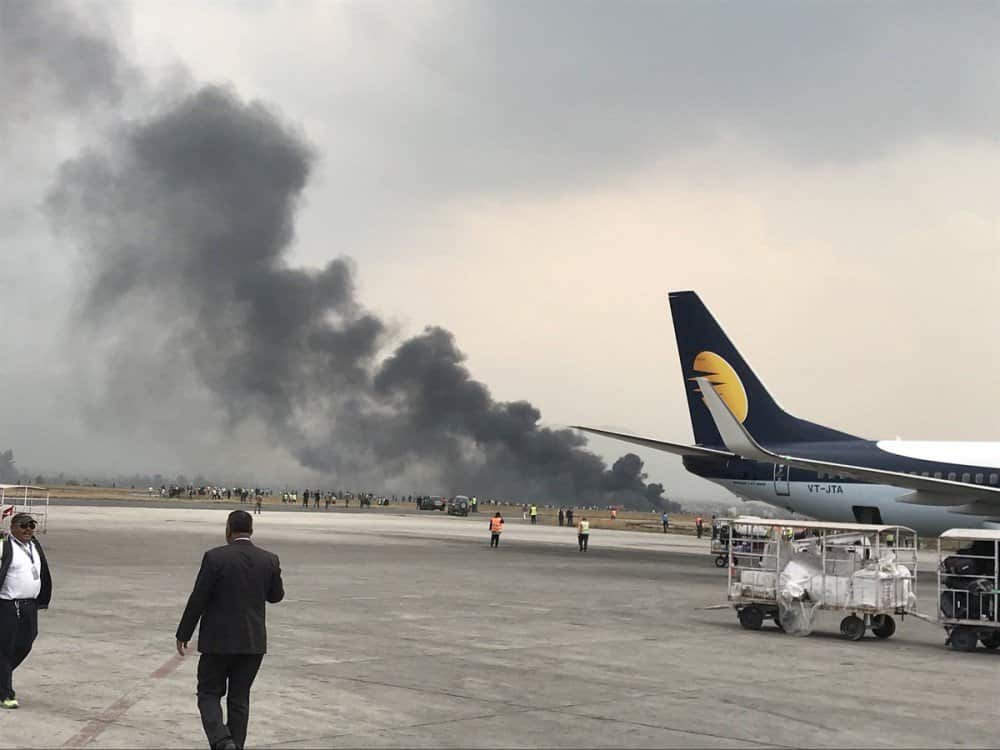 Plane crash at Tribhuvan International Airport