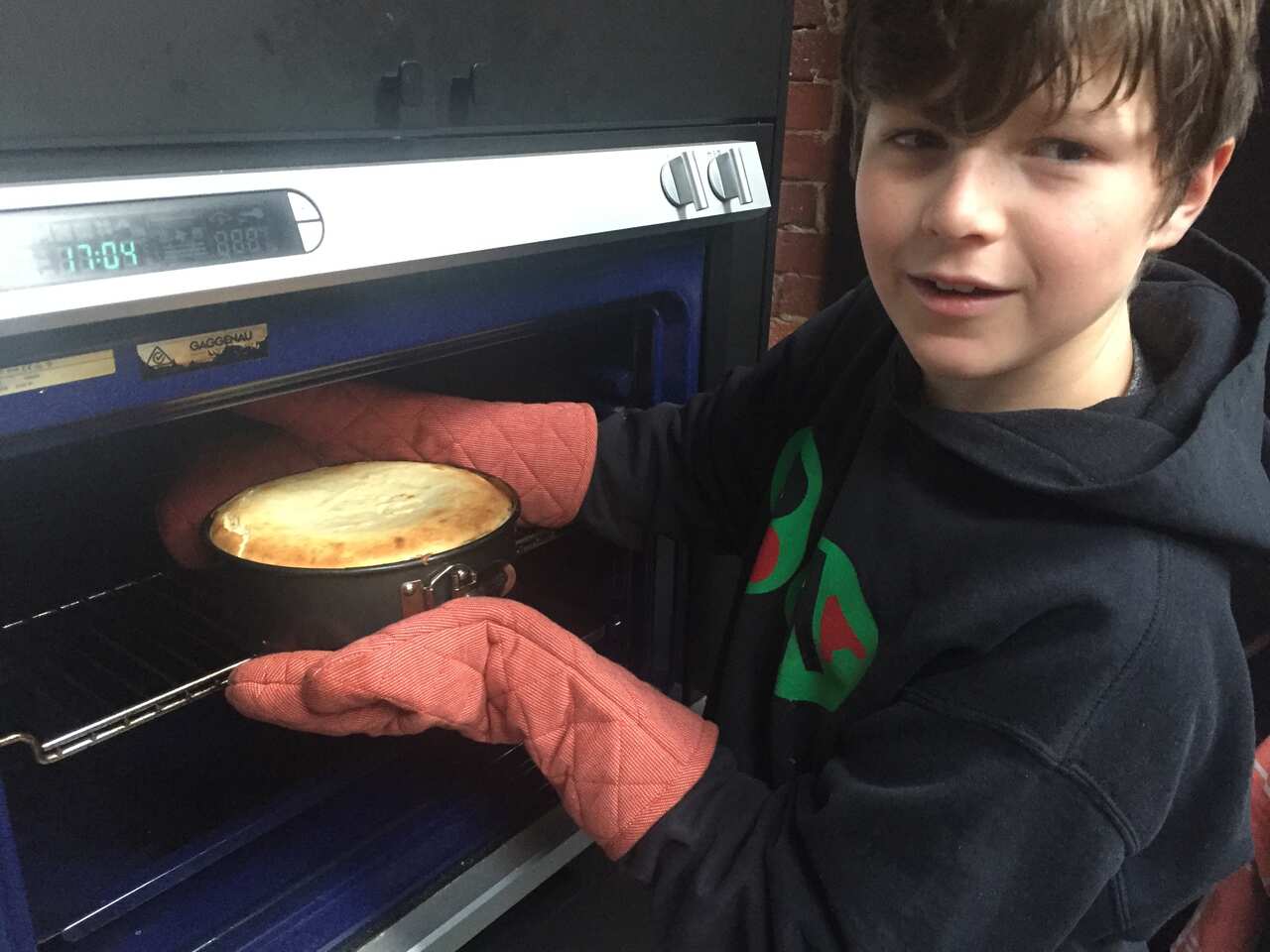 Kaan has taken to baking during the lockdown.