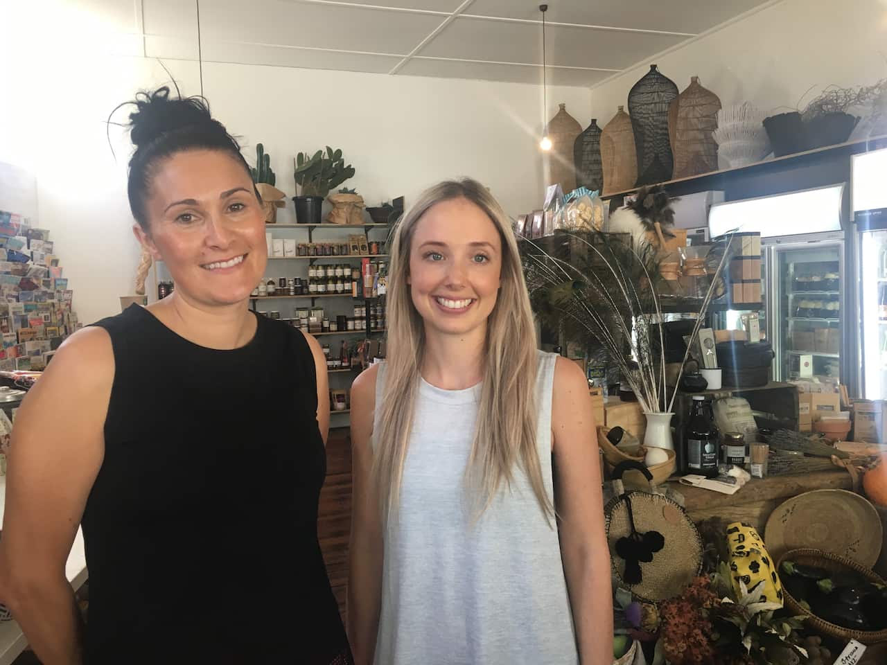 Earth Walker & Co General Store owners Ciara Kumar and Bianca Poscoliero.