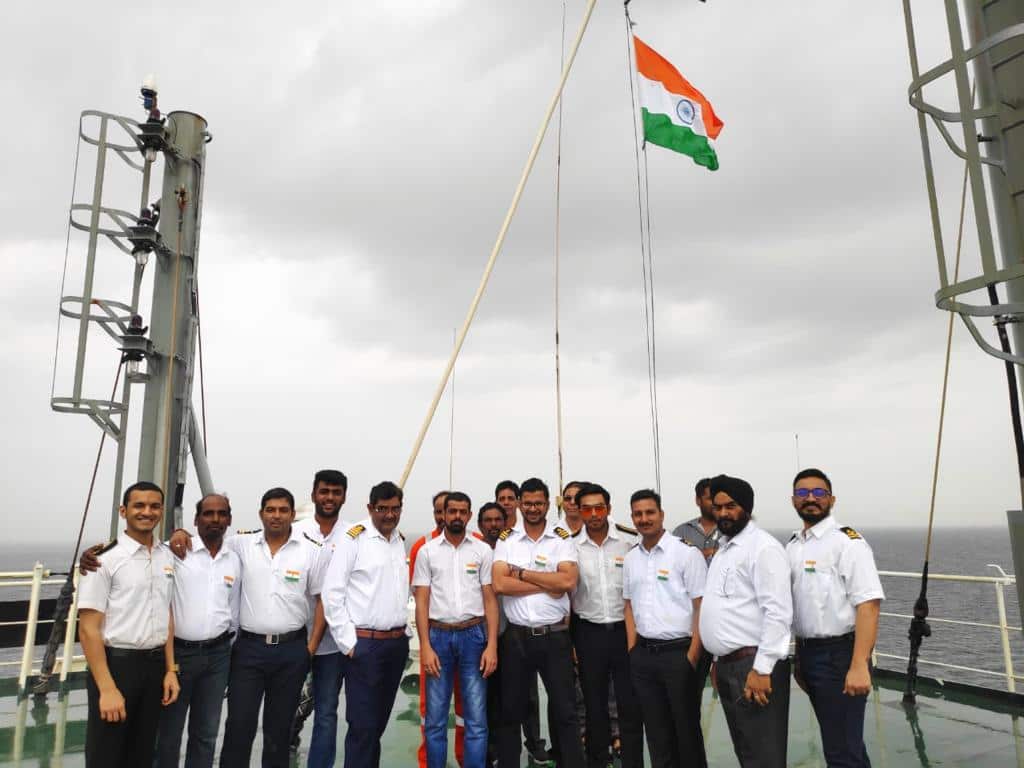 The crew of the Jag Anand.