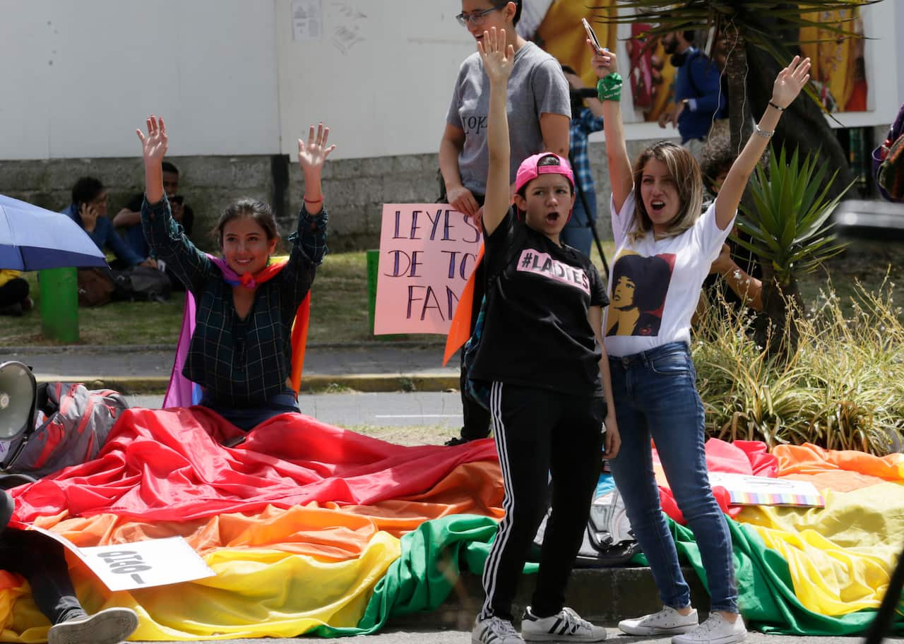 Activists celebrate the decision. 