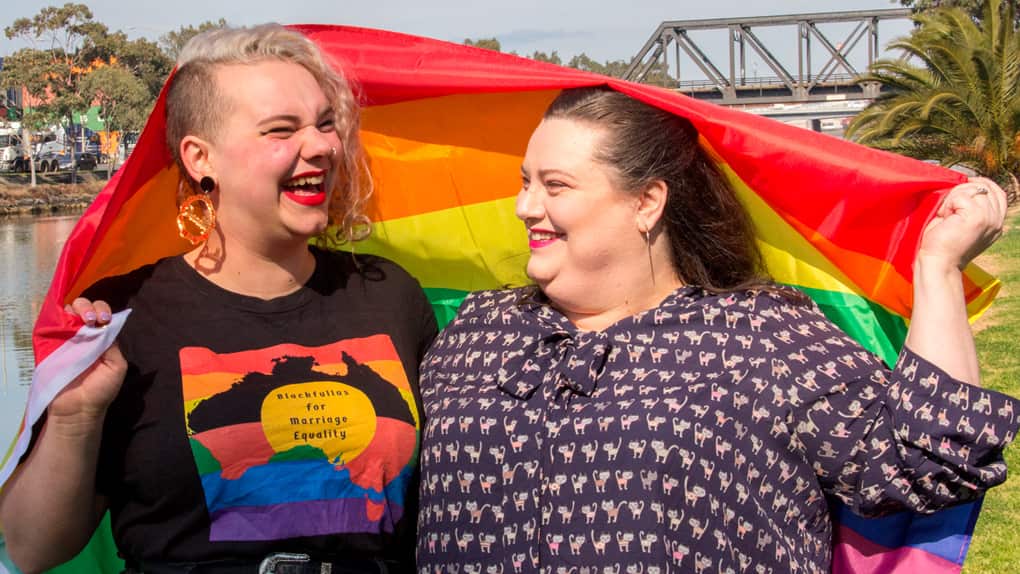 Edie Shepherd with her mother. 