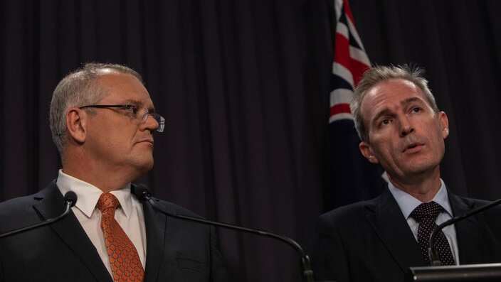 Prime Minister Scott Morrison and David Coleman, Minister for Immigration, Citizenship and Multicultural Affairs.