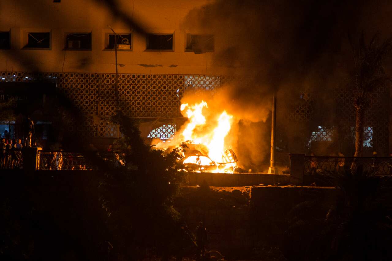 At least 20 people were killed with the explosive-laden car ploughed into the building. 