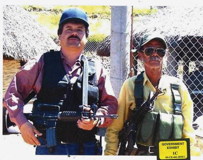 Joaquin "El Chapo" Guzman, left, poses with an unidentified man, prior to the drug lord's capture.
