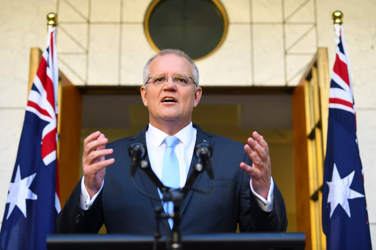 Scott Morrison announced Federal election for May 18 at Parliament House Press Conference