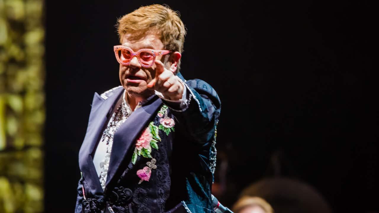 Elton John in Verona, Italy.