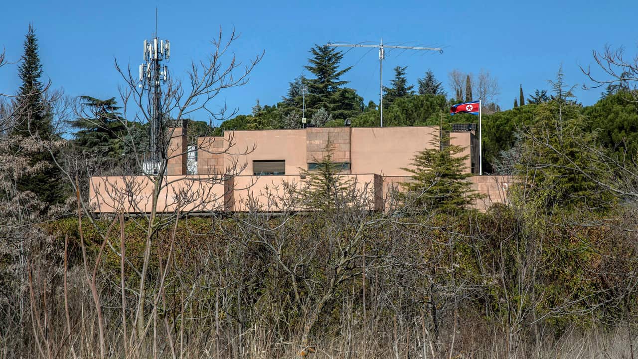 A general view of the North Korea's embassy in Madrid, Spain.