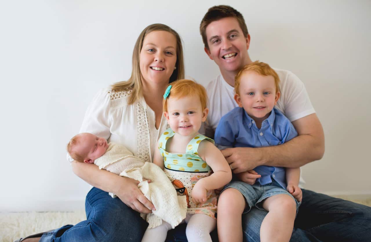 Emily Huntriss and her family.