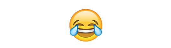 The Oxford Dictionary 2015 word of the year - the Face With Tears of Joy emoji.