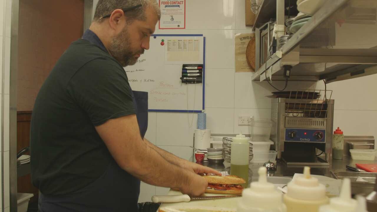 Francisco ‘Pachi” Rodriguez making a baguette 