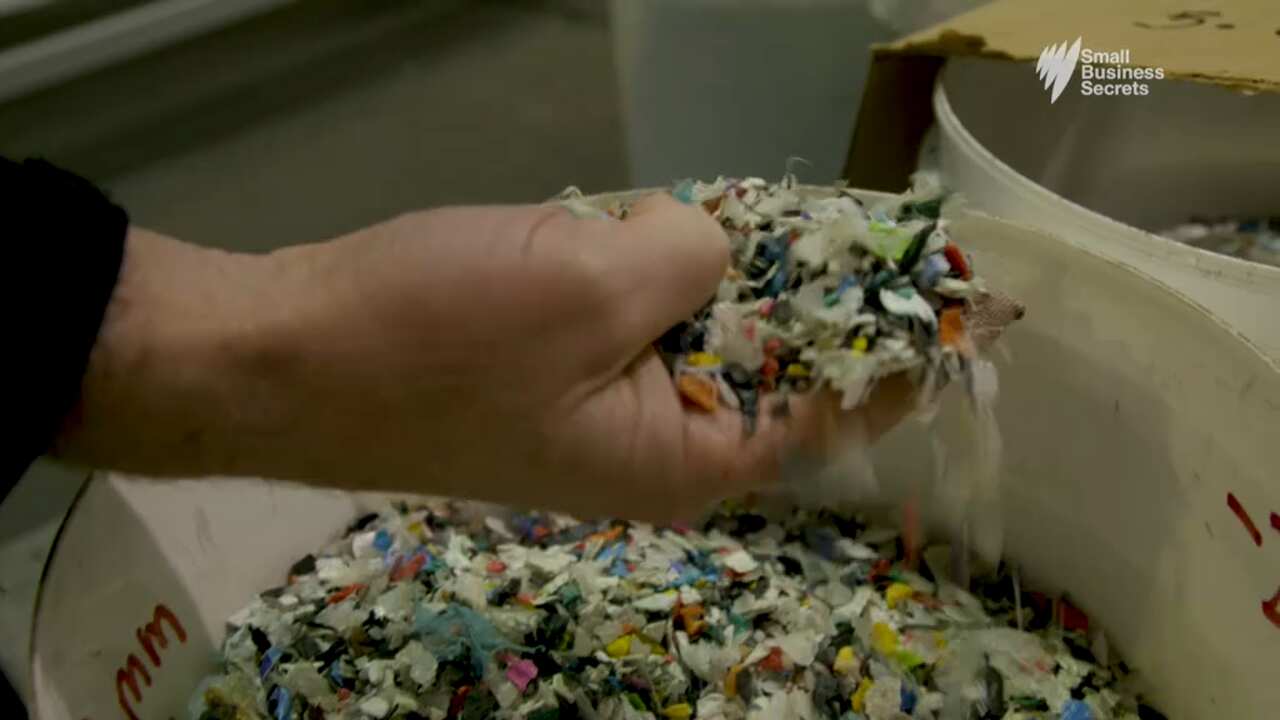 End of life plastic is shredded before being fed into the hoppers, melted and converted in the reactors.