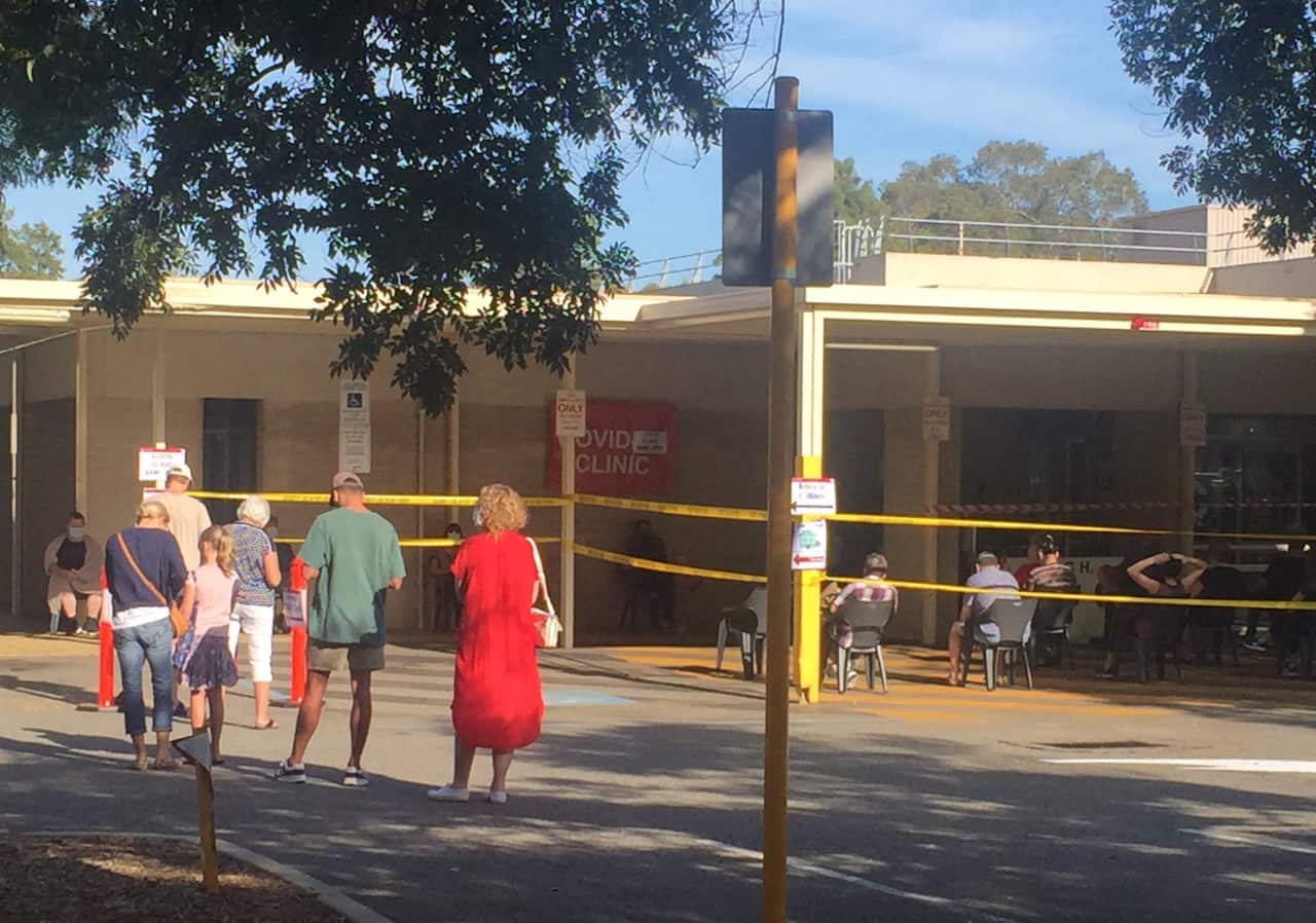 Outside the WA clinic.