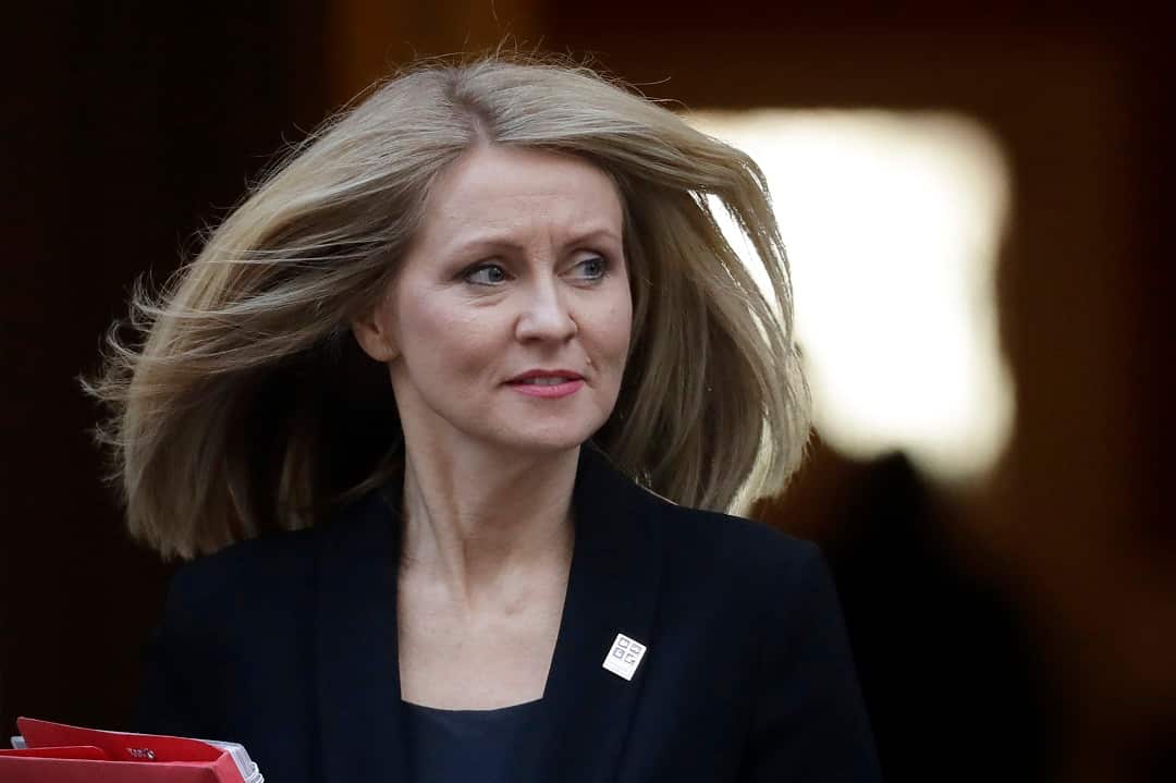 Britain's Secretary of State for Work and Pensions Esther McVey has quit May's Cabinet. 