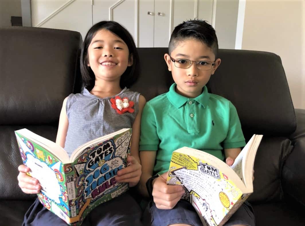 Ethan Chung, (right) 10 and his sister, Jessie, 8.