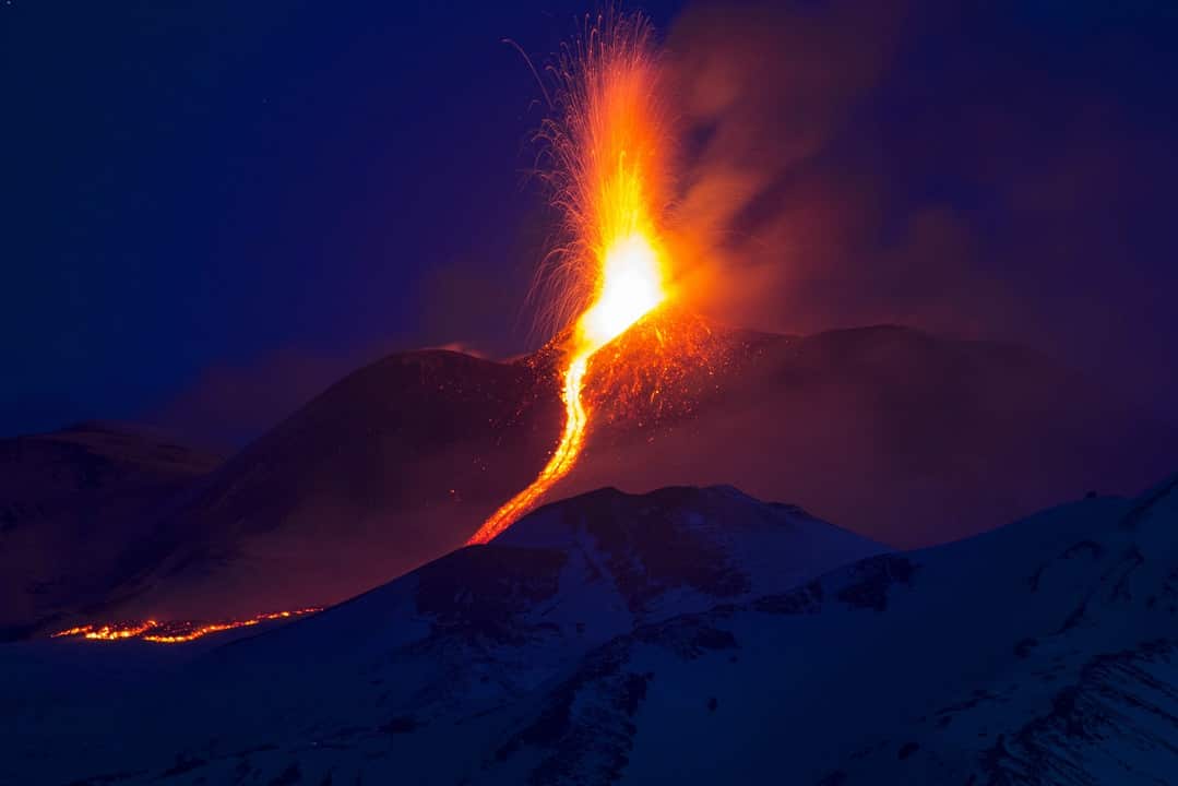 Mount etna eruption