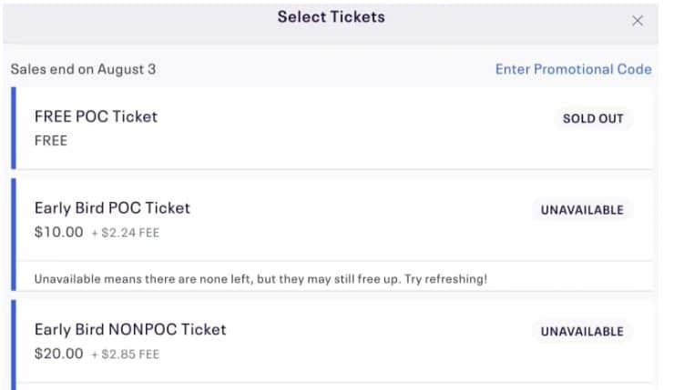 Eventbrite threatened to drop the festival over its ticket sales process.