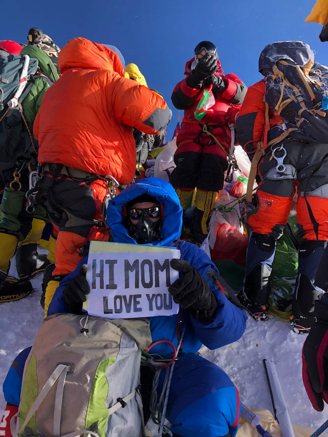 Ed Dohring on the top of Mount Everest on May 23, 2019.