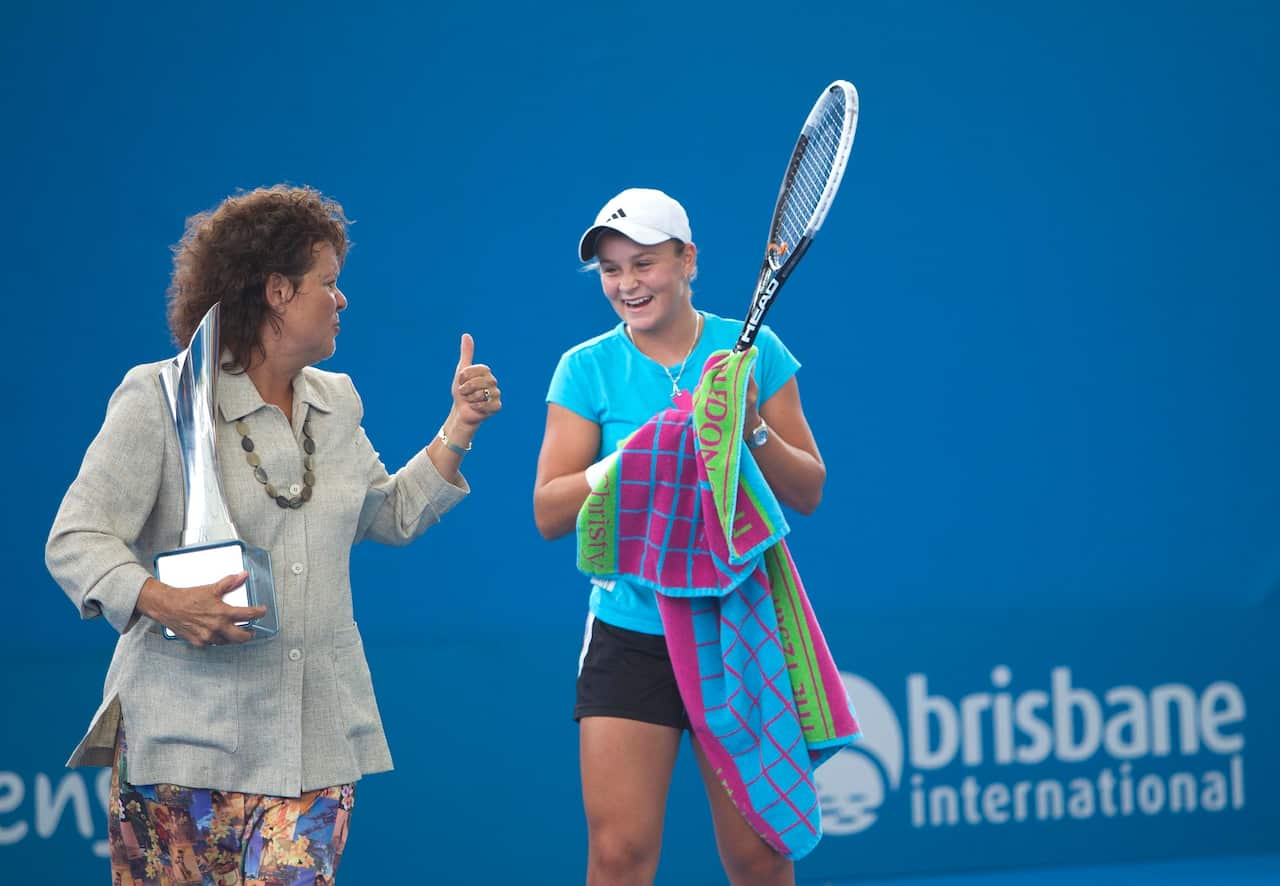 Evonne Goolagong Cawley and Ash Barty on 23 December 2011.