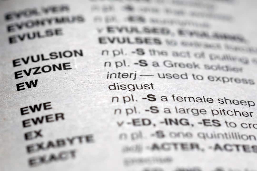 The updated Scrabble dictionary contains the word "ew".