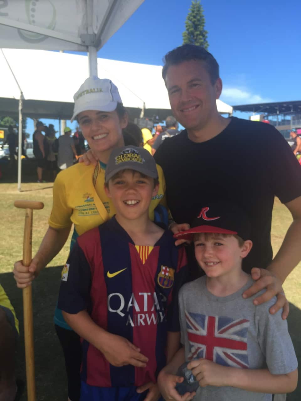 Allison France with her husband and two sons.