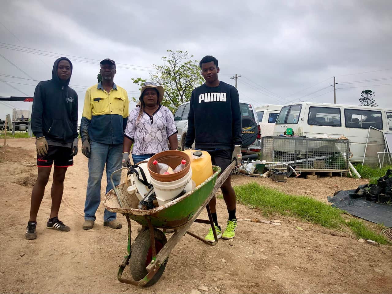 Bouk, Marie Paul and their two youngest sons Christian, 15, and Kevin, 18.