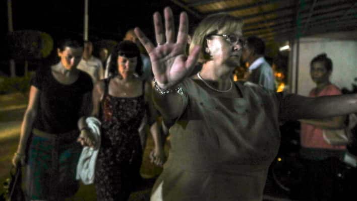 Family members gather at Tunku Jaafar Hospital (AAP)