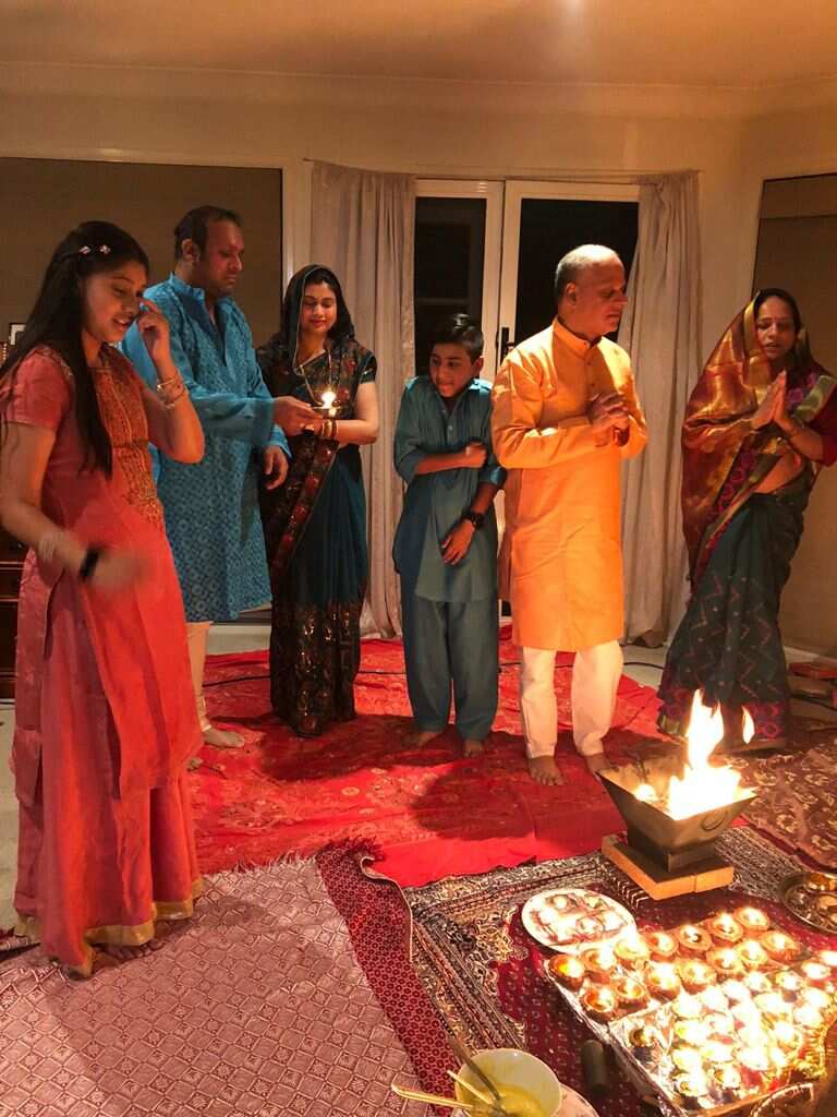 Dr Yadu Singh with his family.