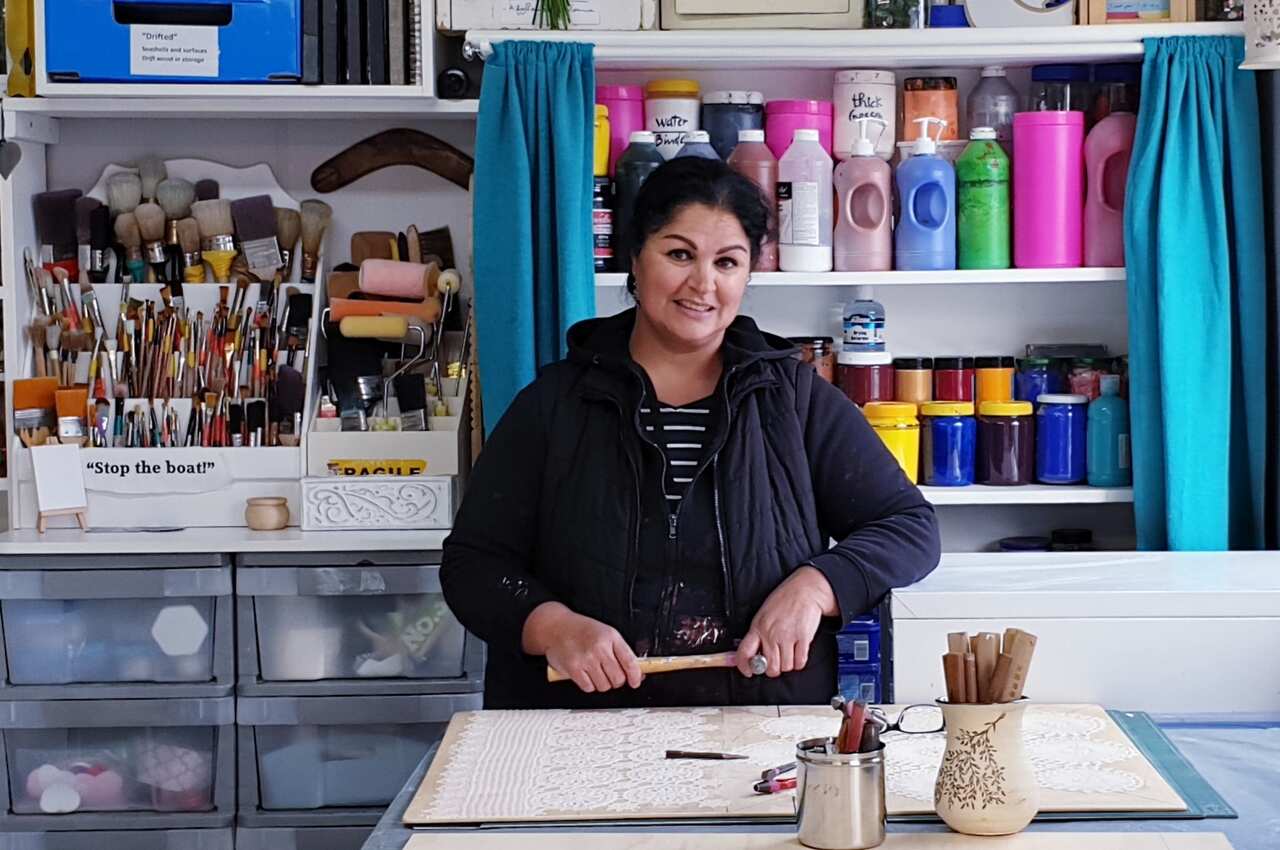 Fatima Killeen in her studio. 