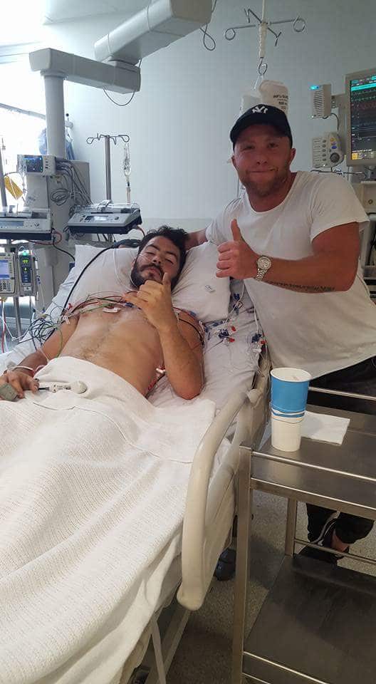 Martyn Dunn in hospital