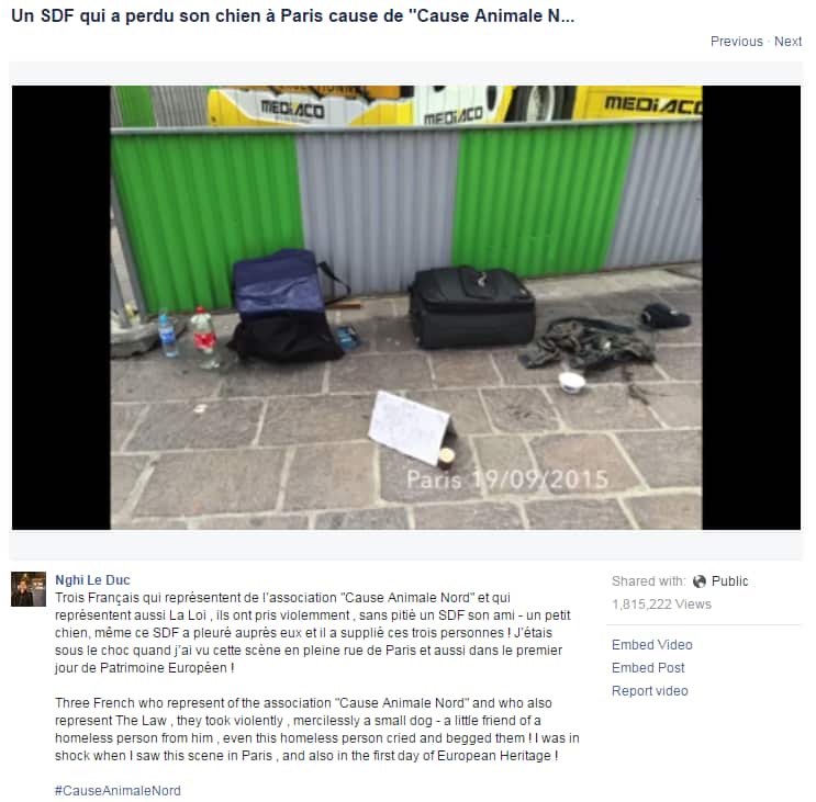 Witness Nghi Le Duc posted a video of puppy's removal on his Facebook page